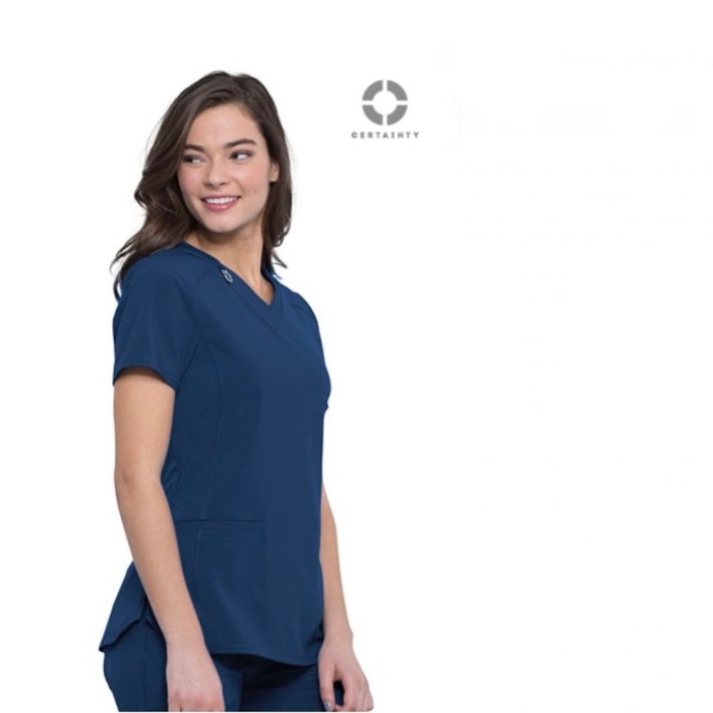 Infinity Vneck Scrub Top (Navy)
